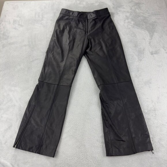 Danier Women's Size 4 US/8 UK/36 FR/38 Italy 100% Genuine Leather Flared Pants - Picture 1 of 11